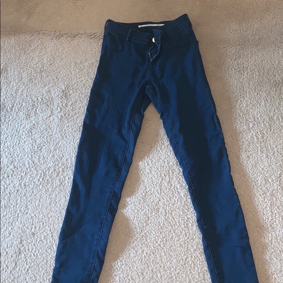 High rise dark blue Zara jeggings